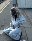 WARDEN EDGE Fleece Wide Leg Sweatpants Oversized Street Style Joggers
