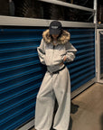 WARDEN EDGE Fleece Wide Leg Sweatpants Oversized Street Style Joggers