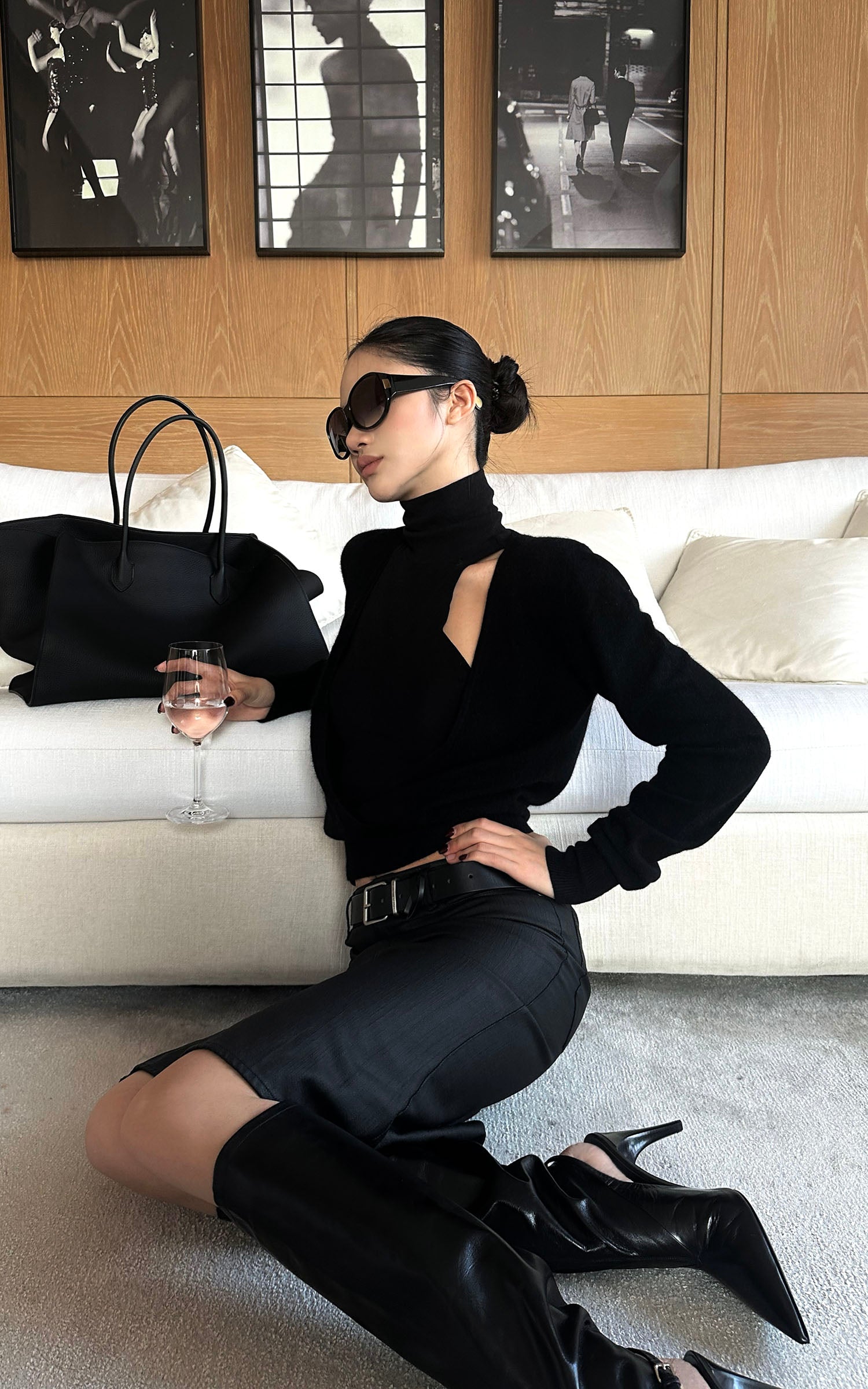 ROVENTE High Neck Slim Knit Tank Top