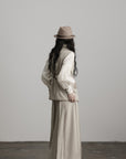 DOINDULGE Wool Patchwork Vest with Textured Panels