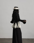 DOINDULGE Structured Crinkle Sculptural Peplum Jacket