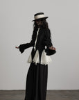 DOINDULGE Structured Crinkle Sculptural Peplum Jacket