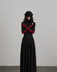 DOINDULGE Contrast Panel Knit Top