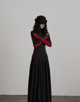 DOINDULGE Contrast Panel Knit Top
