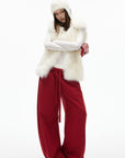 IAMXIAA Faux Fur Vest Soft Winter Layer Street Chic Outerwear