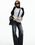 IAMXIAA Contrast Knit Turtleneck Sweater