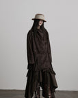 DOINDULGE Asymmetric Fringe-Trim Textured Jacket