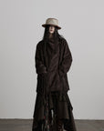 DOINDULGE Asymmetric Fringe-Trim Textured Jacket