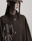 DOINDULGE Patchwork Embroidered Long Coat