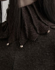 DOINDULGE Structured Wool Jacket with Raw-Edge Collar Detail