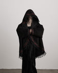 DOINDULGE Embroidered Hooded Cloak Jacket