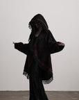 DOINDULGE Embroidered Hooded Cloak Jacket