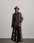 DOINDULGE Asymmetric Wool-Blend Structured Jacket