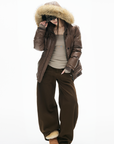 IAMXIAA Relaxed Wide Leg Casual Pants