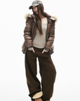 IAMXIAA Relaxed Wide Leg Casual Pants