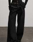 DOINDULGE Shell-Trimmed Wide-Leg Trousers