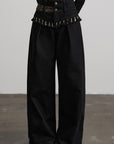 DOINDULGE Shell-Trimmed Wide-Leg Trousers