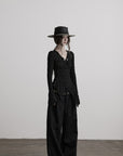 DOINDULGE Shell-Trimmed Wide-Leg Trousers
