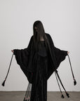 DOINDULGE Draped Tie-Detail Shawl Jacket