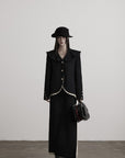 DOINDULGE Asymmetric Paneled Stripe Deconstructed Maxi Skirt