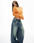 IAMXIAA Vintage Wide-Leg Denim Jeans