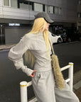 Rase le sol カーブシームスウェットシャツとワイドレッグラウンジパンツセット