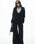 IAMXIAA High-Waisted Fluid Wide-Leg Trousers