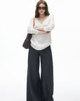 IAMXIAA High-Waisted Fluid Wide-Leg Trousers