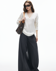 IAMXIAA High-Waisted Fluid Wide-Leg Trousers