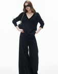 IAMXIAA High-Waisted Fluid Wide-Leg Trousers