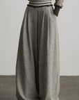 DOINDULGE Pleated Wide-Leg Trousers