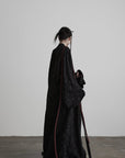 DOINDULGE Deconstructed Wrap Jacquard Long Knit