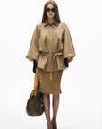 IAMXIAA Veste trench décontractée à ceinture