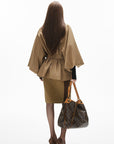 IAMXIAA Veste trench décontractée à ceinture