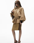 IAMXIAA Veste trench décontractée à ceinture