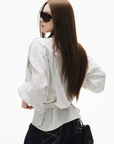 IAMXIAA Relaxed Pinstripe Button-Up Shirt