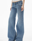IAMXIAA Low-Rise Clean-Line Flared Denim