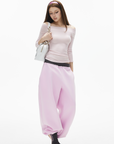 IAMXIAA Low-Rise Layered Look Jogger Pants