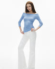 IAMXIAA Pantalon évasé à empiècements