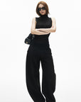 IAMXIAA フィッテッドモックネックニットタンク