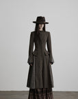 DOINDULGE Deconstructed Stand-Collar Paneled Trench Coat