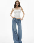 IAMXIAA Low-Rise Clean-Line Flared Denim