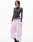 IAMXIAA Low-Rise Layered Look Jogger Pants