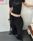 0122STEPLL フィットしたグラフィックショートスリーブTシャツ
