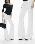 IAMXIAA Pantalon évasé à empiècements