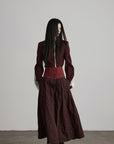 DOINDULGE Structured Panel Stand Collar Jacket