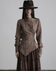 DOINDULGE Asymmetric Sculpted Waist Shirt