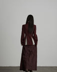 DOINDULGE Structured Panel Stand Collar Jacket