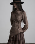 DOINDULGE Asymmetric Sculpted Waist Shirt