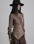 DOINDULGE Asymmetric Sculpted Waist Shirt